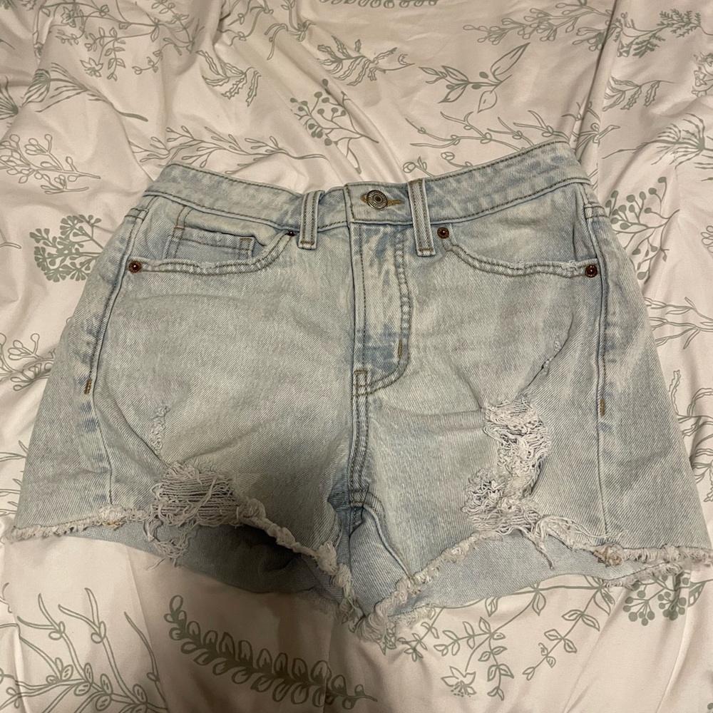Old Navy Light Blue Ripped Jean Shorts